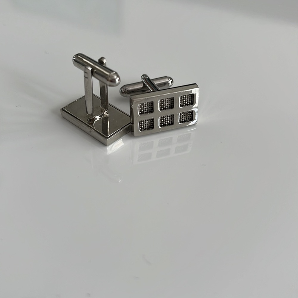 2 pair Cuff links- silver- - Picture 2 of 5